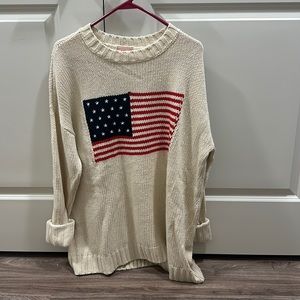 Show me your mumu American flag sweater. Size large.